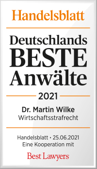Auszeichnung Beste Anwälte 2021 Dr. Martin Wilke